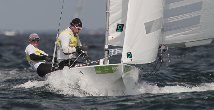   Johannes Polgar con Markus Koy nella barca a stella