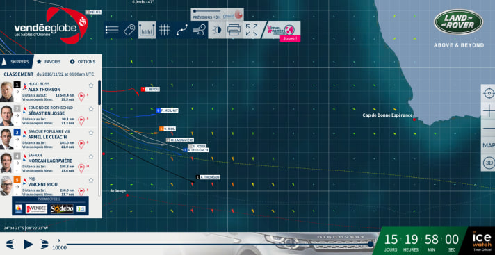   Status of the race today at 9am