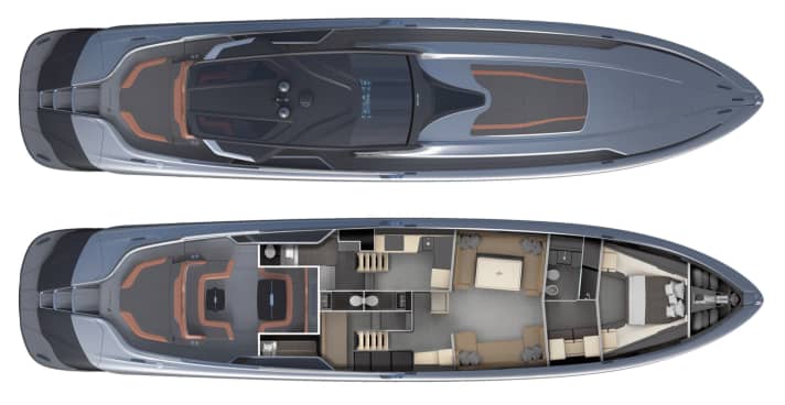 Friends welcome: In addition to the owner's cabin, there are two compact cabins for guests aft of the saloon.