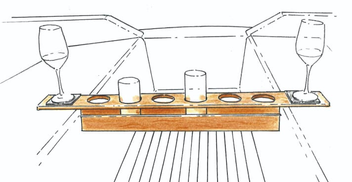 Lifehack du verre 1 : Porte-verre mobile pour le confort dans le cockpit