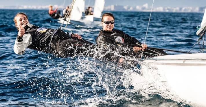  Theres Dahnke and Birte Winkel want to be part of the last Olympic appearance of the 470 women's discipline. From 2024, the 470 will only be sailed by mixed teams at the Olympics