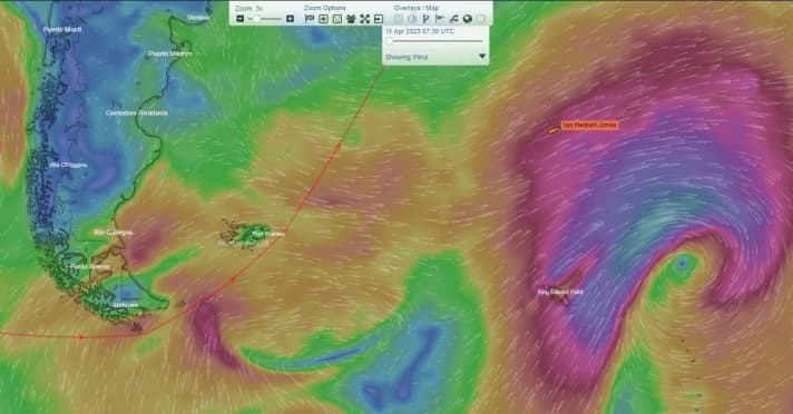 Die aktuelle Position des Havaristen | Bild: Ocean Frontiers OGR/ GGR/CG580/Pic suppliers