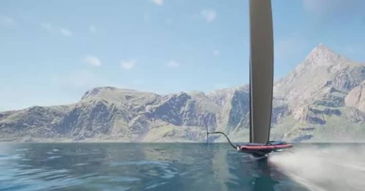 Aktuell ebenfalls im Bau sind die kleineren AC40-Foiler, hier eine Animation