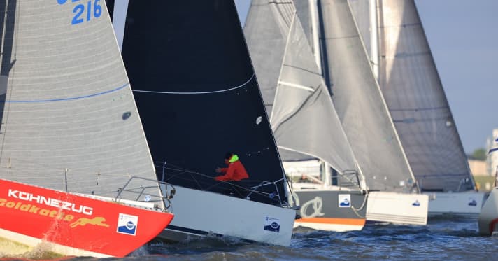 Le départ de la Noblex Cup de Cuxhaven à Helgoland