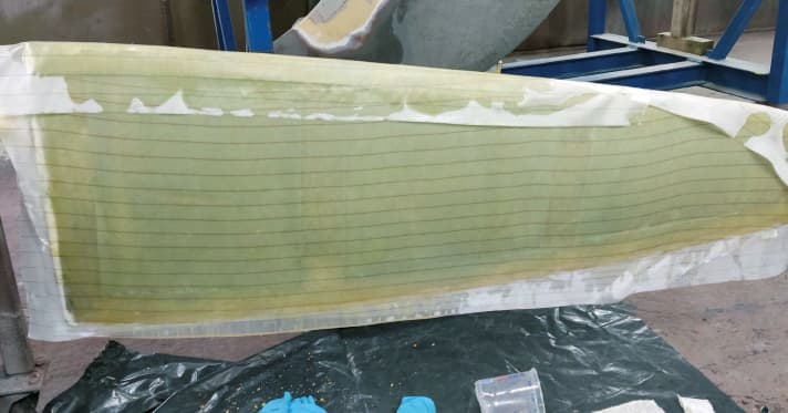 Rudder blade repair