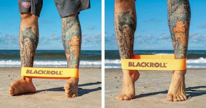 The Blackroll Loop Bank is ideal for ankle strengthening exercises.