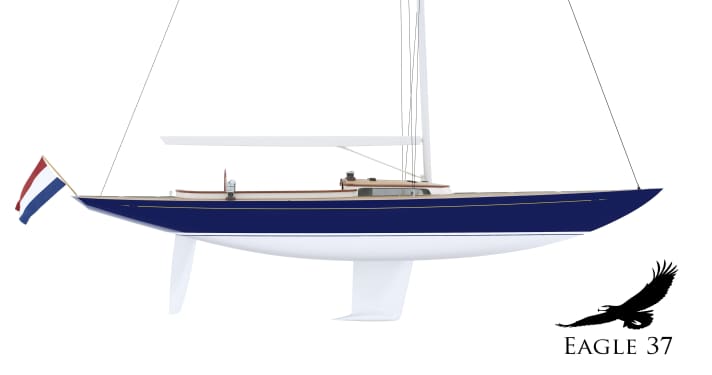   Klassisch oben, modern unten: Überhänge, L-Kiel und Spatenruder der Eagle 37