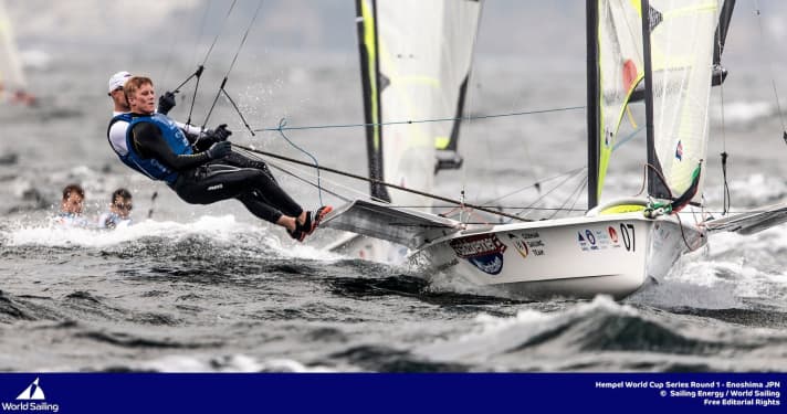  Terzo in Coppa del Mondo al largo di Enoshimai: Tim Fischer e Fabian Graf (Norddeutscher Regatta Verein/Verein Seglerhaus am Wannsee)
