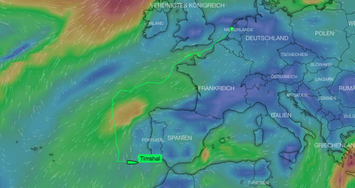   La pista del "Timshal": partenza nmach Cadiz