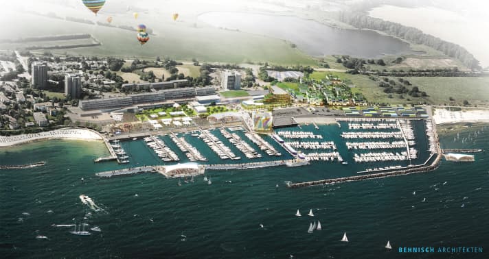   Aus der Luft: das geplante Olympiazentrum 2024