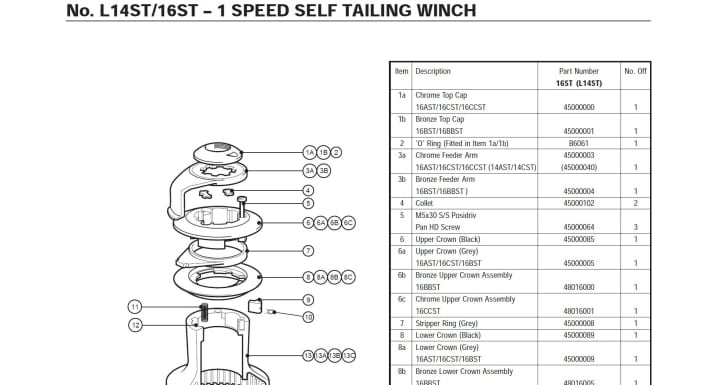   Lewmar keeps documents for winches up to 20 years old available for inspection