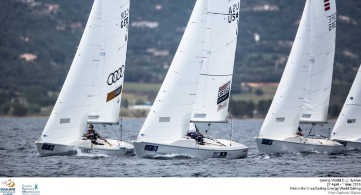   Lasse Klötzing a mené l'équipe allemande de sonar à une victoire quotidienne. Le trio composé de Jens Kroker et Siegmund Mainka, dont l'équipage a été modifié, occupe la septième place après trois jours de course.