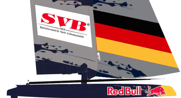   Voici à quoi pourrait ressembler l'AC 45 F de SVB Team Germany lorsque l'équipe prendra le départ de la Red Bull Youth America's Cup le 15 juin.