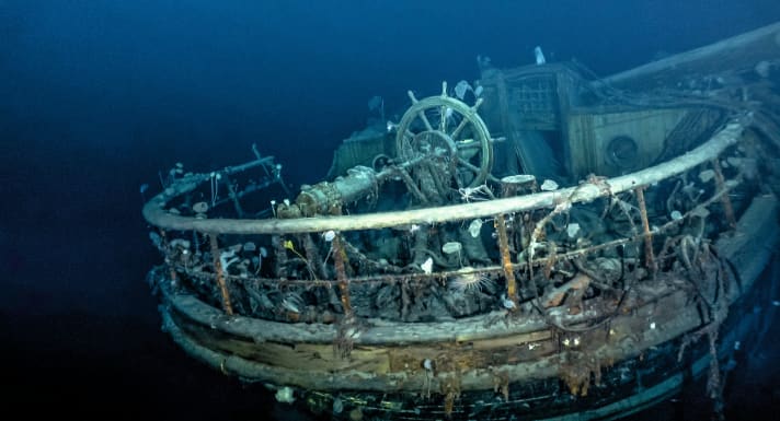   The wreck will remain at the bottom of the sea forever. According to the Antarctic Treaty, it is considered a "cultural property of mankind" and may not be salvaged