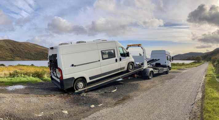 A stroke of luck - getting help quickly when you break down in the Highlands is anything but a matter of course.