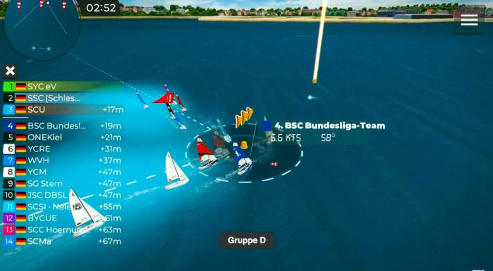   In den kurzen eSailing-Rennen geht es oft sehr spannend zu