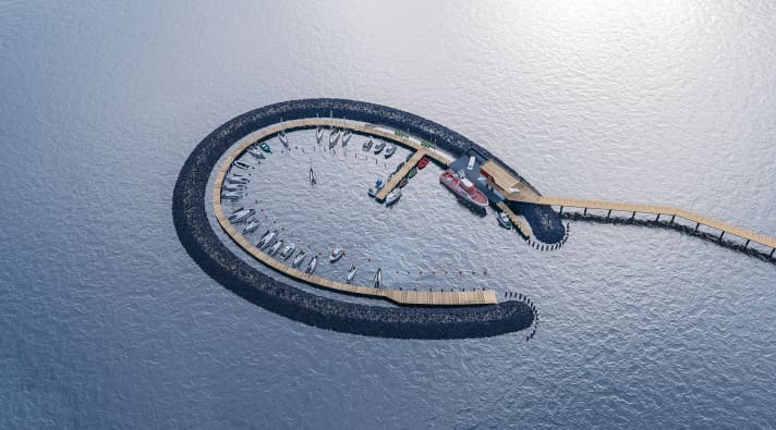   Il progetto del porto al largo di Prerow