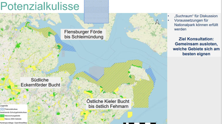 Die ursprüngliche Potenzialkulisse für einen Nationalpark Ostsee