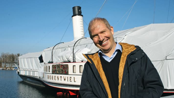 Eingewintert wartet die „Hohentwiel“ auf die nächste Saison