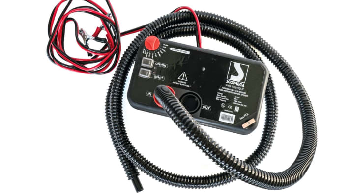 Scoprega Turbo Max: The model fills large volumes in record time, the inflatable boat in
44 seconds. However, the pressure is not sufficient for the floor.