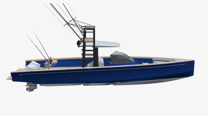 Convertible: The Swan Shadow is suitable for deep-sea fishing with a fighting chair and tower. | n.