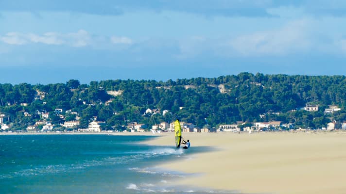 The La Franqui spot north of Leucate has blossomed into a European speed mecca. Various world records have already been set here.