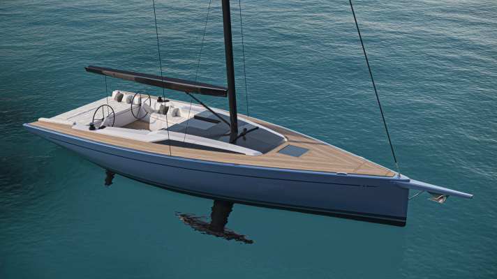 Grand Soleil Blue : longueur de la coque 9,99 m ; largeur 3,70 m ; poids 3,3 t ; à partir de 272.500 euros.