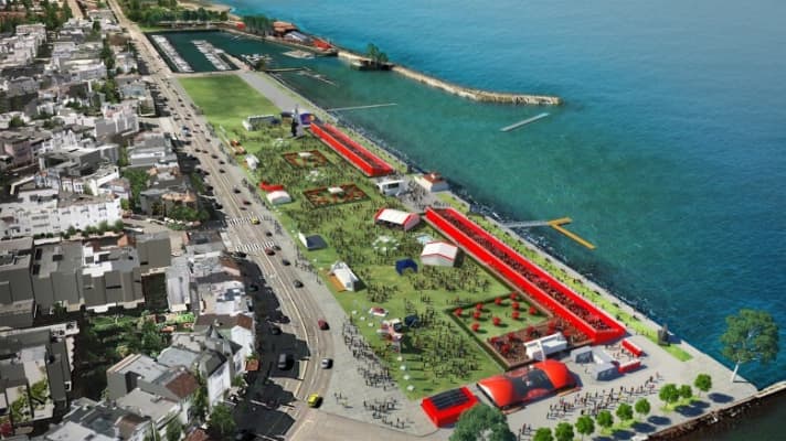   The Marina Green seen from the east