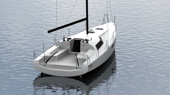   Wide stern, two tiller: made for long reaching courses