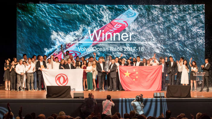   The winners of the 13th edition of the Volvo Ocean Race from Dongfeng Race Team. There will be two winners at the end of the 2021/22 race