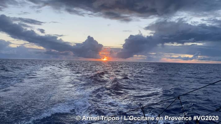   Armel Tripons (11.) schickte dieses Sehnsuchtsbild von See