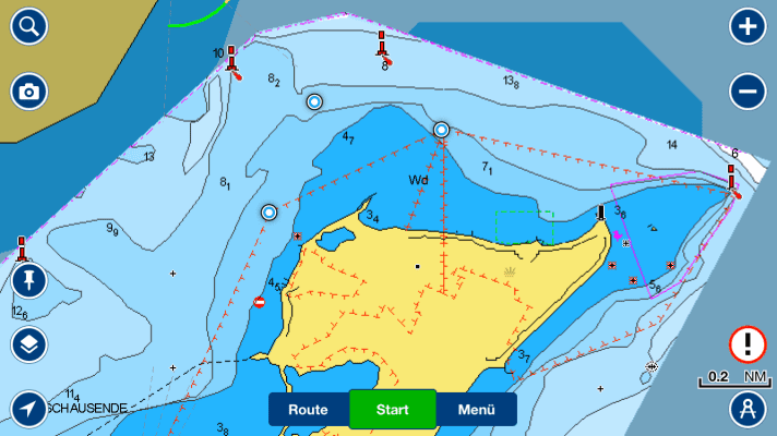 Sur cette carte, le secteur nord-ouest de la réserve naturelle (marqué ici manuellement par trois points) n'apparaît pas. Or, la circulation dans cette zone est interdite à tous en hiver et aux véhicules à moteur en été.
