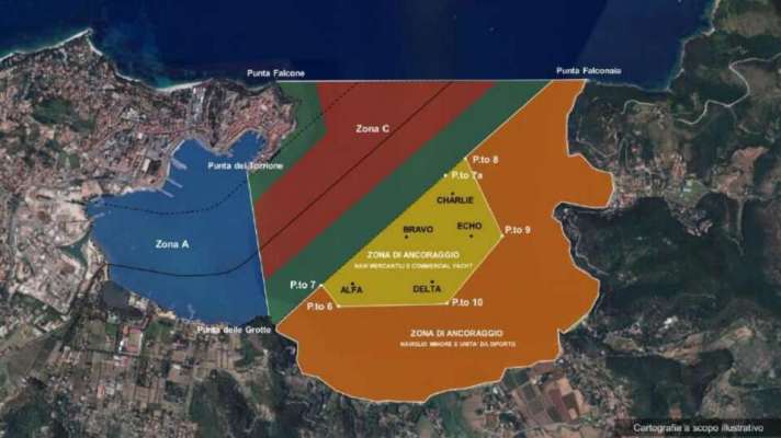 Die neue Aufteilung der Bucht von Portoferraio | Karte: Guardia Costeria