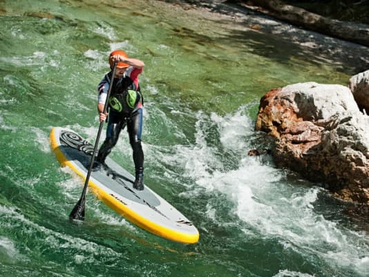 SUP Fahrtechnik Wildwasser für Einsteiger