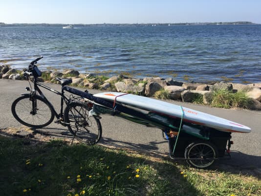 Fahrrad-Anhänger zum Windsurfen selber bauen