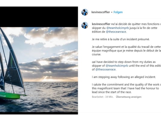 Kevin Escoffier tritt als Holcim-Skipper zurück