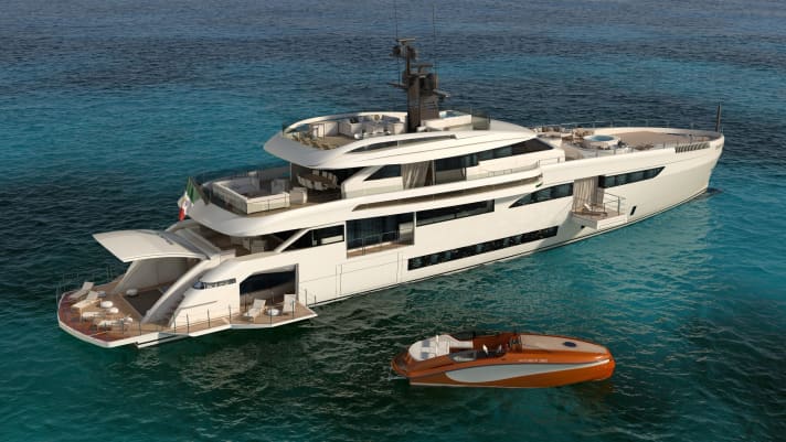 Wider 165: The flagship is a true balcony paradise. Several hatches can be opened to increase the usable area. | e.