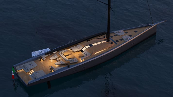 In cruising mode, various cushions move into the deep cockpit and aft deck.