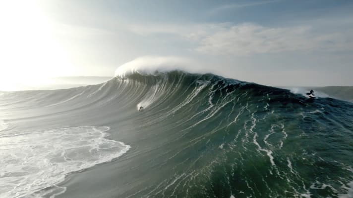 The big wave spot Nazaré provides a unique scenario for surfers like local Tony Laureano.
