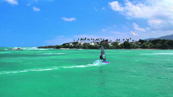 Things are more moderate in the sheltered bay of Cofresi.