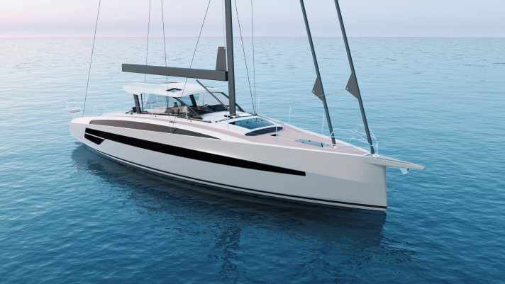 Wauquiez 55: Hull length 16.40 m; width 5.25 m; weight 20.0 tonnes; price on request.