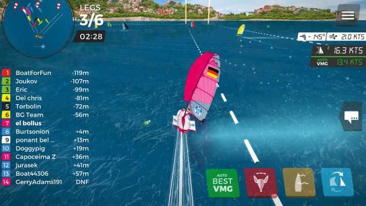 Virtual Regatta est également jouable sur mobile et propose, outre les régates en mer, une deuxième application pour le secteur offshore