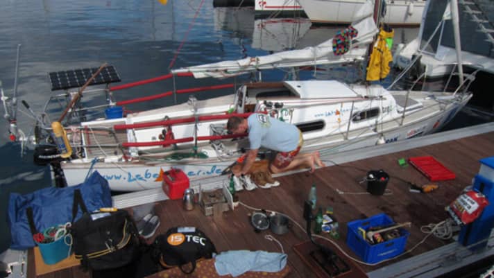   Lavoro finale prima della partenza