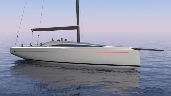   Cool lines. The boat shows a slightly negative deck leap and a slightly forward sloping bow stem