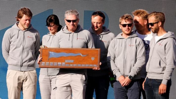   Die Gewinner des "Silbernen Bandes" in ORC II: das Team der "Halbtrocken 4.0"