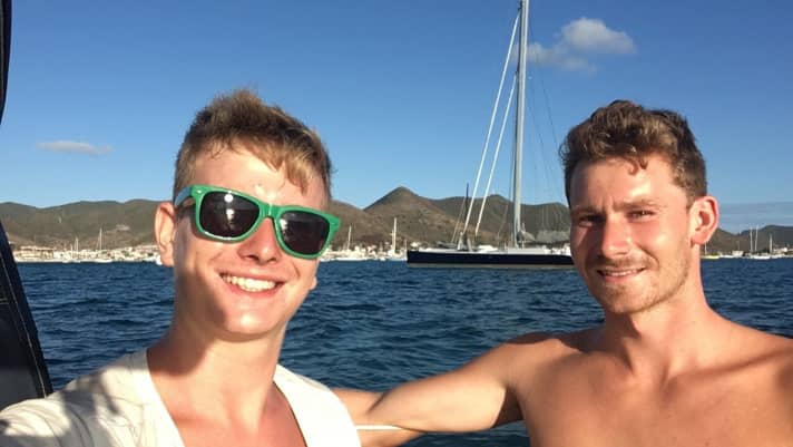   Amici, parte dell'equipaggio di un Melges 24 e ora sciatori di lungo corso: Lennart Burke (a sinistra) e Valentin Ahlhaus
