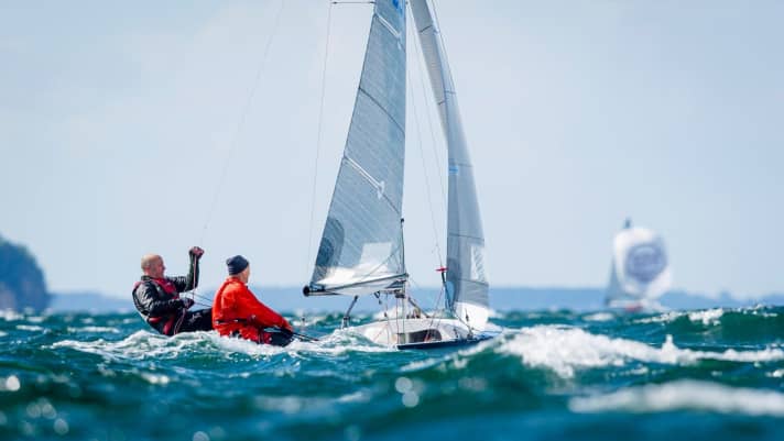   Segelten souverän zum neuen Kieler-Woche-Rekord: die 505er-Segler Wolfgang Hunger und Holger Jess