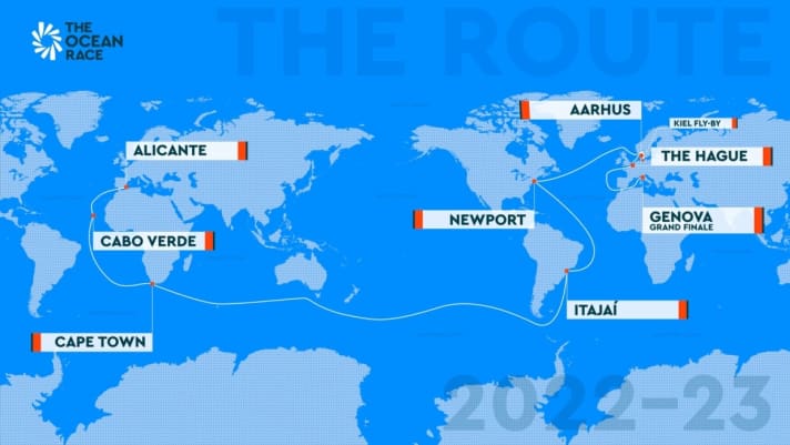   Die Route für das 14. The Ocean Race