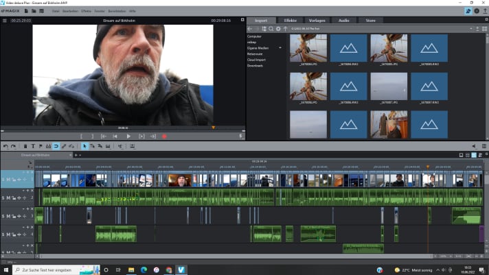   L'impegno per il montaggio e la post-produzione del materiale filmato non deve essere inferiore a quello per le riprese stesse. Programmi di editing speciali aiutano in questo senso