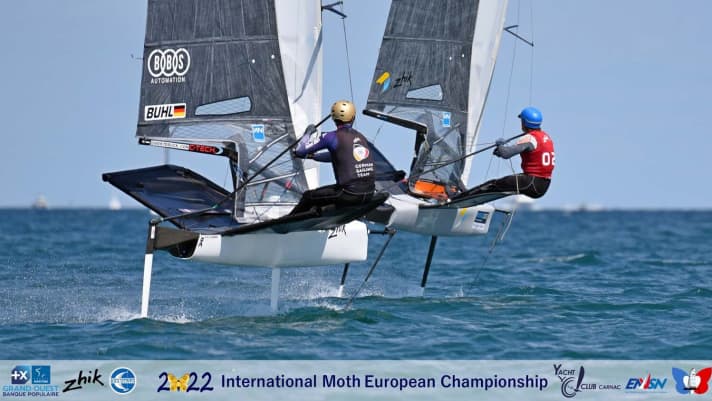   Philipp Buhl in azione ai Campionati Europei con il suo Exocet moth